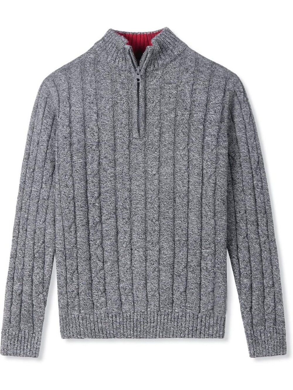 Cozy Cotton Cable Knit Quarter Zip Sweater for Boys - Stylish Kids Pullover